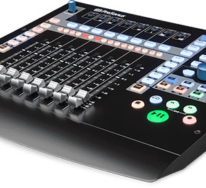 The PreSonus Faderport 8 – Mix Production Controller is an eight-channel mix production controller, featuring eight 100mm touch-sensitive, motorized faders and eight digital scribble-strip displays. The Session Navigator makes mixing and controlling your favorite DAW fast and easy with compatibility for virtually any DAW host for Mac OS X or Windows. Additionally, the controller supports HUI and Mackie Control emulations, as well as native control of Studio One including Control Link and parameter follow. The Faderport 8 ships with a USB cable and an external power supply.