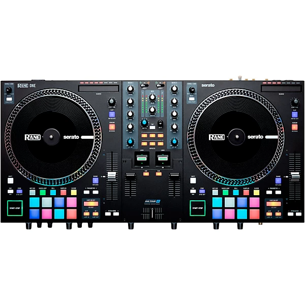 At the heart of the RANE ONE are two high-torque, 7.2" motorized platters with customizable torque settings for dialing in the perfect feel. Their sturdy acrylic surfaces stand up to intensive scratching and mixing, conveying authentic vinyl-like control with the convenience of a digital setup. Start and stop each platter with a classic plunger-style button for an old-school touch.