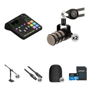 RODE RODECaster Duo 2-Person Podcasting Kit with PodMics & Desktop Stands